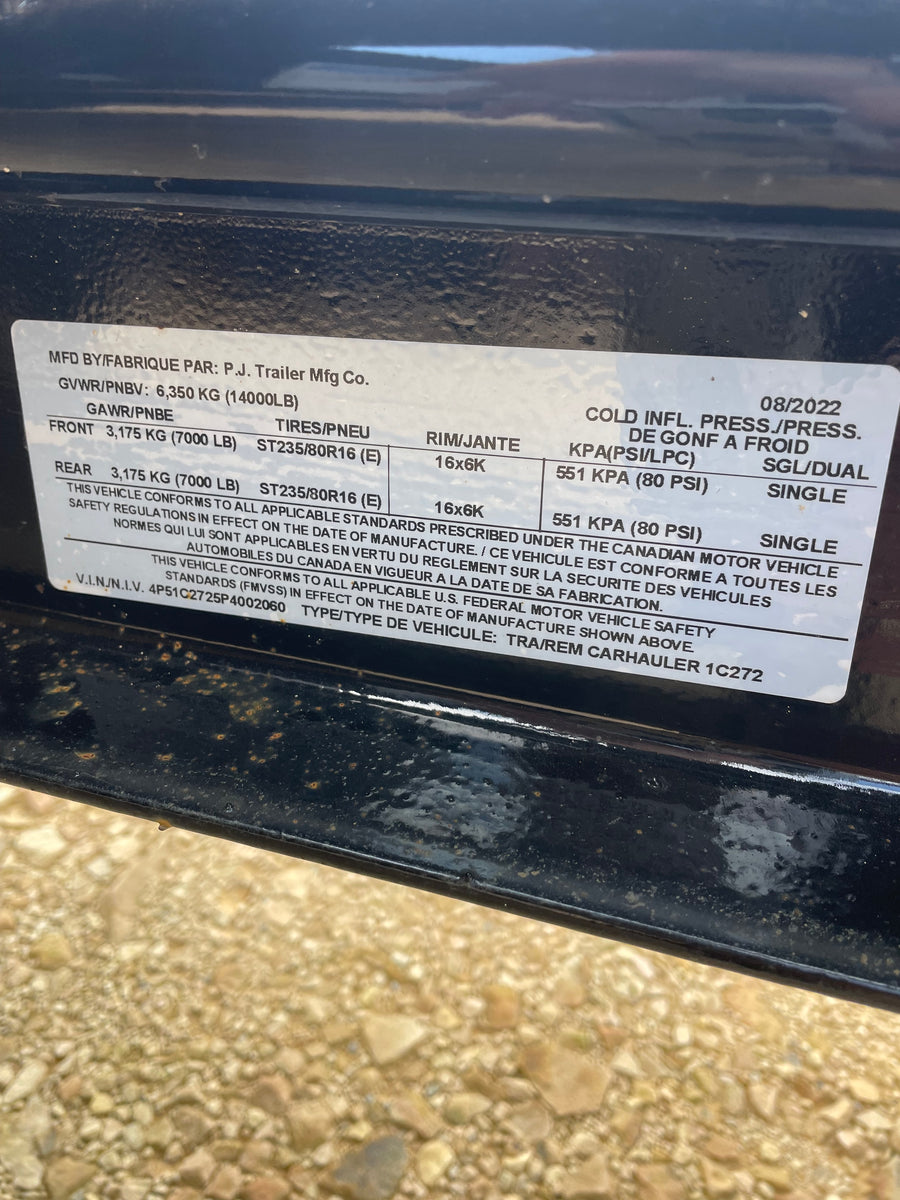 2023 PJ CC 7X22 EQUIPMENT HAULER – J & J Trailers & Equipment