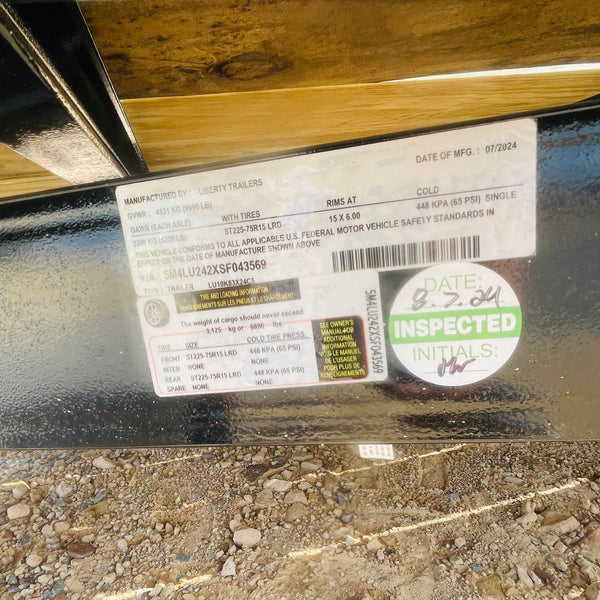 2025 LIBERTY 7X24 TUBE TOP UTILITY 10K GVWR