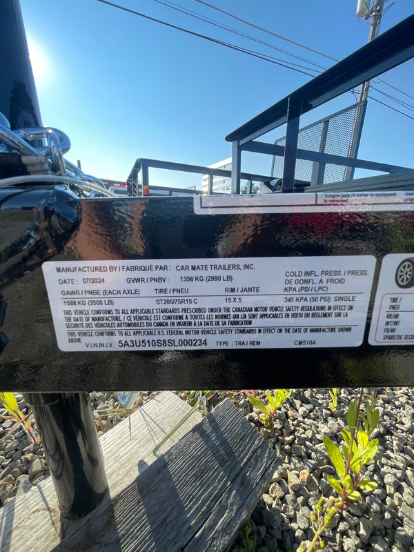 2026 Car Mate 5x10 Angle Iron