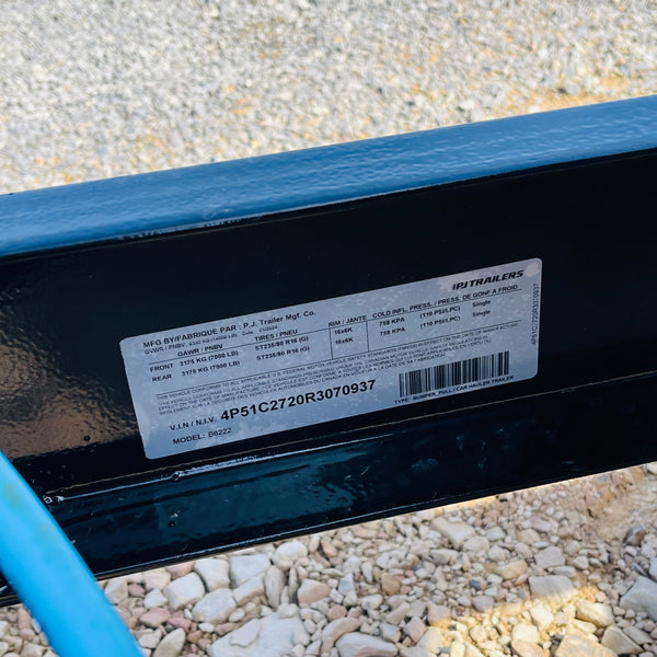 2024 PJ (B6) 8.5X22 SUPER WIDE HD RAMPS/ 14 PLY Tires