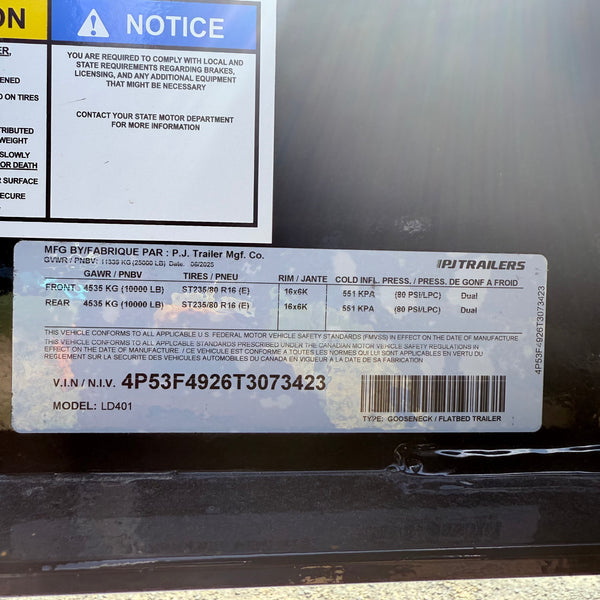 2026 PJ LD 8.5x40' Dual Flatbed Gooseneck w/ Monster Ramps