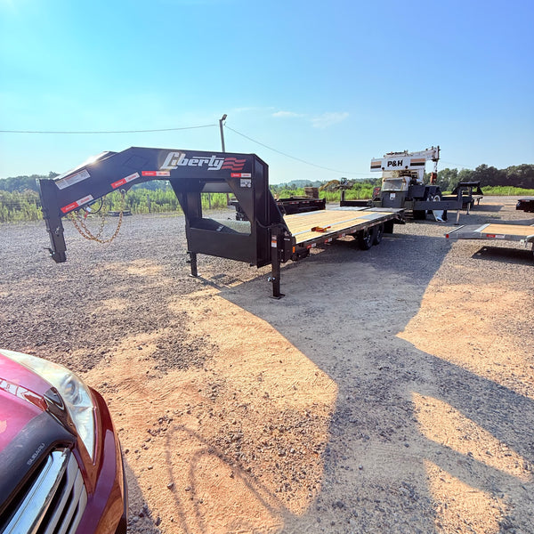 2025 Liberty 8.5x25 Deckover Flatbed GOOSENECK 15k GVWR w/ BIG ASS RAMPS
