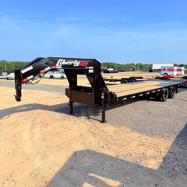 2025 Liberty 8.5x30 Deckover Flatbed GOOSENECK 24k GVWR DUALLY