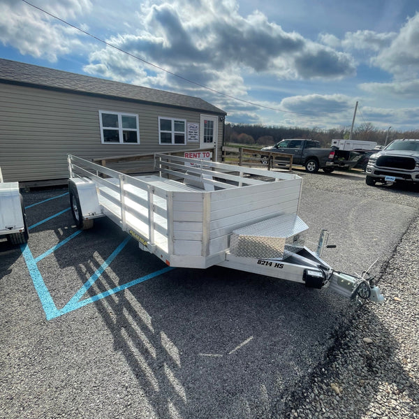 2024 Aluma 82"X14' UTILITY 5K GVWR W/ SIDE RAILS (8214H-S-EL-R-RTD)
