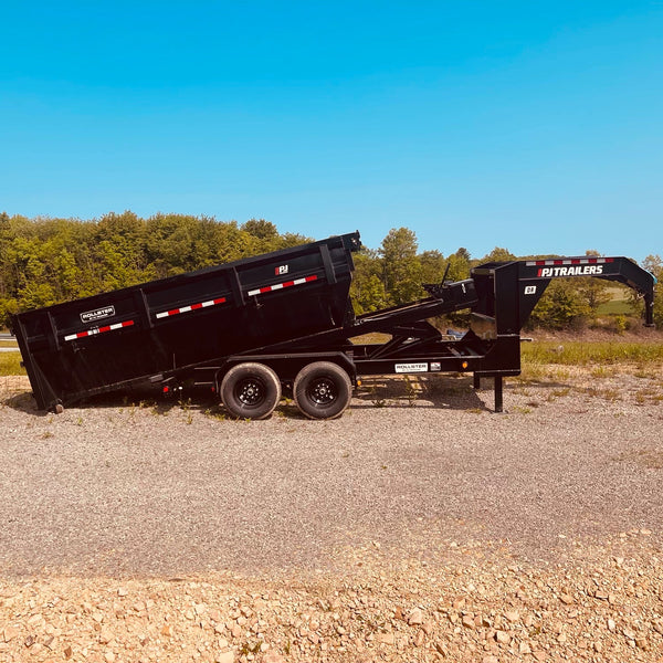 2025 PJ Rollster DR Roll Off Dump Trailer Gooseneck w/ (3) Bins