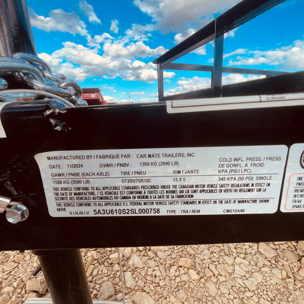2025 Car Mate 6x10 Angle Iron
