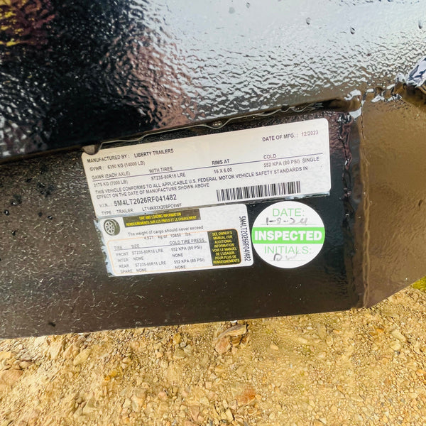 2024 Liberty 7x20 Tilt 14K GVWR