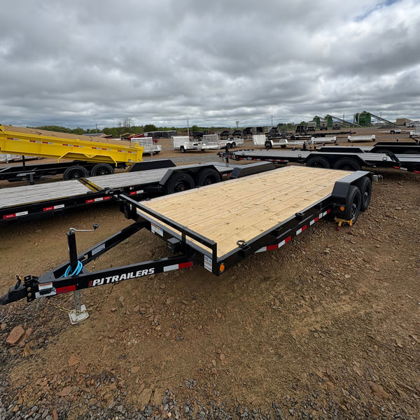 2026 PJ CE 7X20 EQUIPMENT HAULER w/ Dove and SLIDE IN ramps 9990#