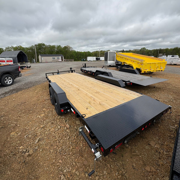 2026 PJ CE 7X20 EQUIPMENT HAULER w/ Dove and SLIDE IN ramps 9990#