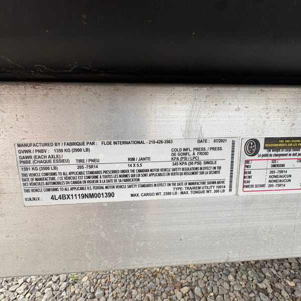 PRE OWNED 2022 FLOE ALUMINUM 73"X11' POLY DECK