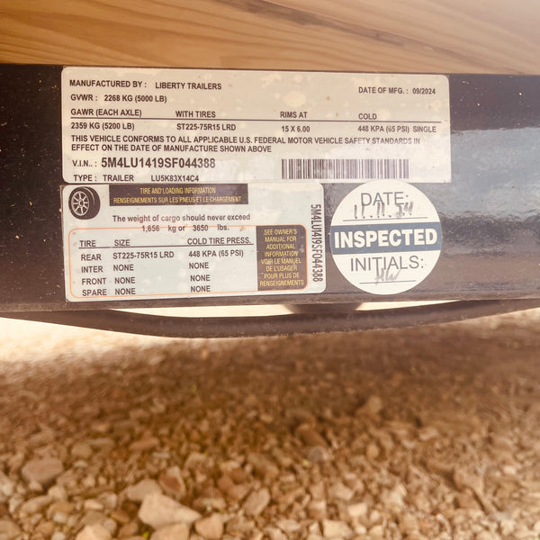 2025 LIBERTY 7X14 TUBE TOP Utility 5K GVWR