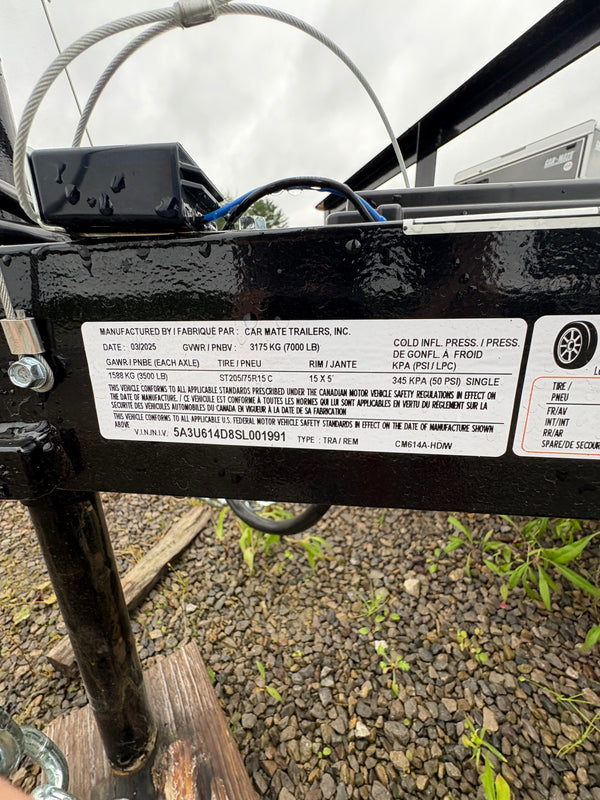 2025 CAR MATE 6X14 HD ANGLE IRON 7K GVWR (80" wide)