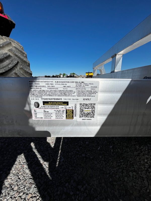 2026 ALUMA 82"X16' TILT GVWR 7000 (8216TILT-TA-EL-RTD)