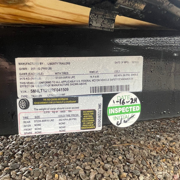 2024 Liberty 6.5x12 Tilt 7K