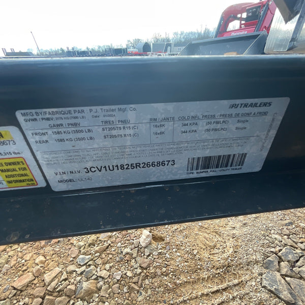 2024 PJ (UL) 7X14 UTILITY 7K