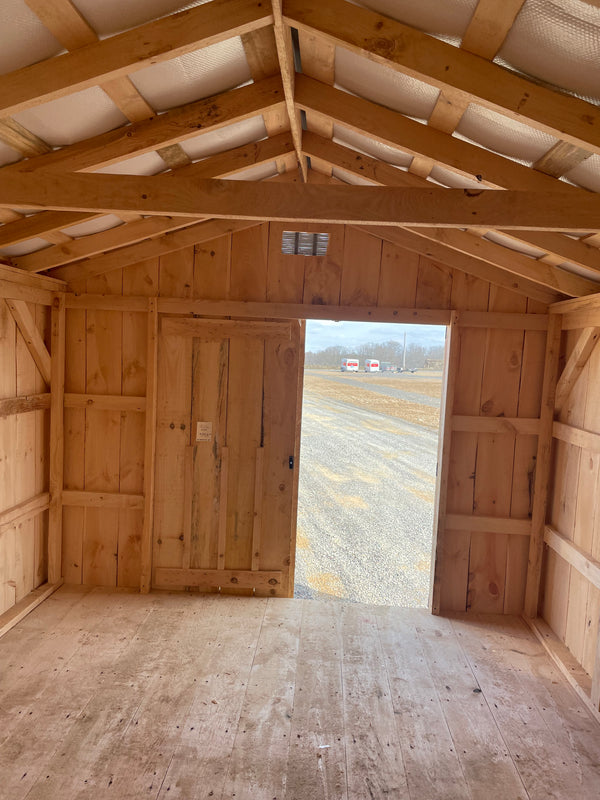 12x16 Shed w/ 1 Window, Green Roof