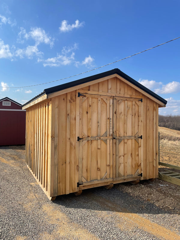 10X12 Shed w/ Black metal roof