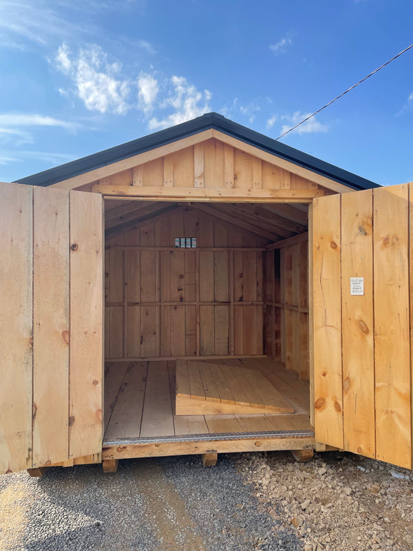 10X12 Shed w/ Black metal roof