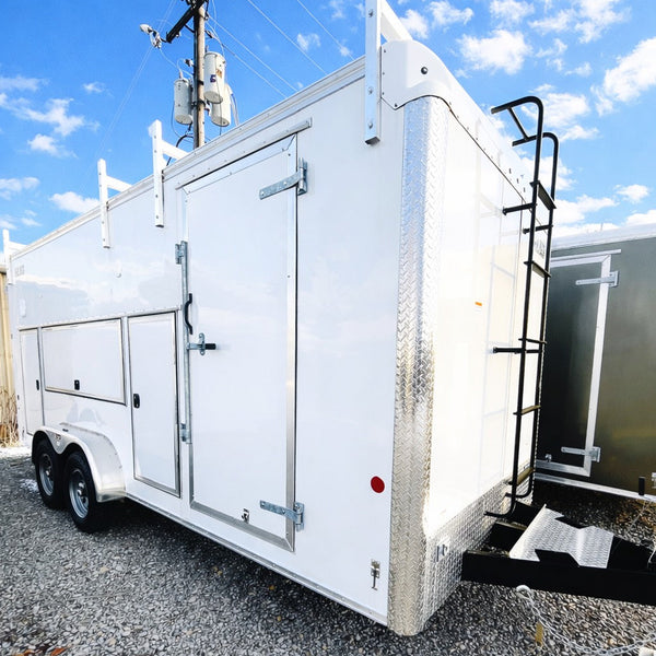 2025 Car Mate 7x18 Contractor Toolbox Package #2 / 9990# GVWR/ Gen Door