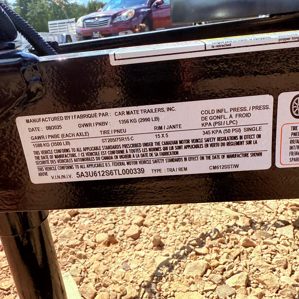 2026 Car Mate 6.5x12 SST