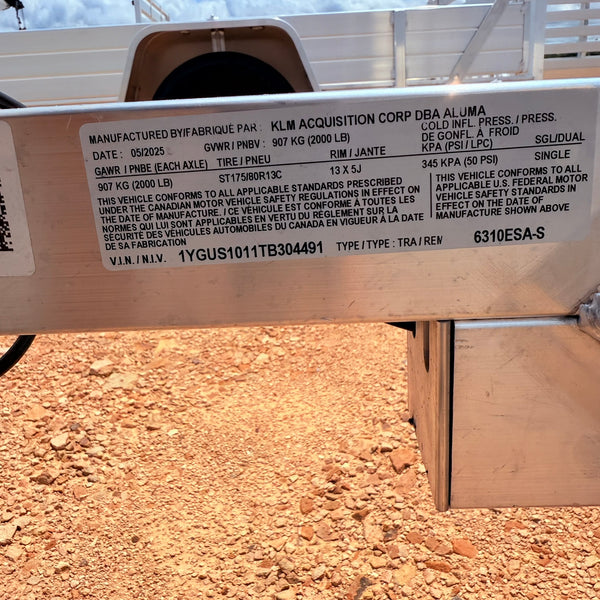 2026 Aluma 63"x10 Utility w/ 12" Sides (6310ESA-S-TG)
