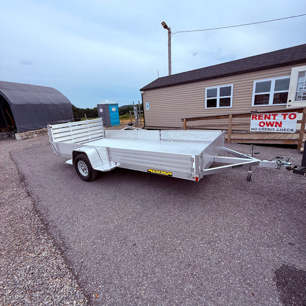 2026 Aluma 81"x14' w/ BI FOLD GATE and SIDE RAMPS (8114S-R-BT-SR)