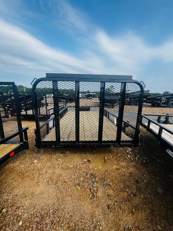 2027 PJ 7x14 U8 UTILITY TRAILER W/ SIDE RAMPS & SQUARE TUBE RAILS