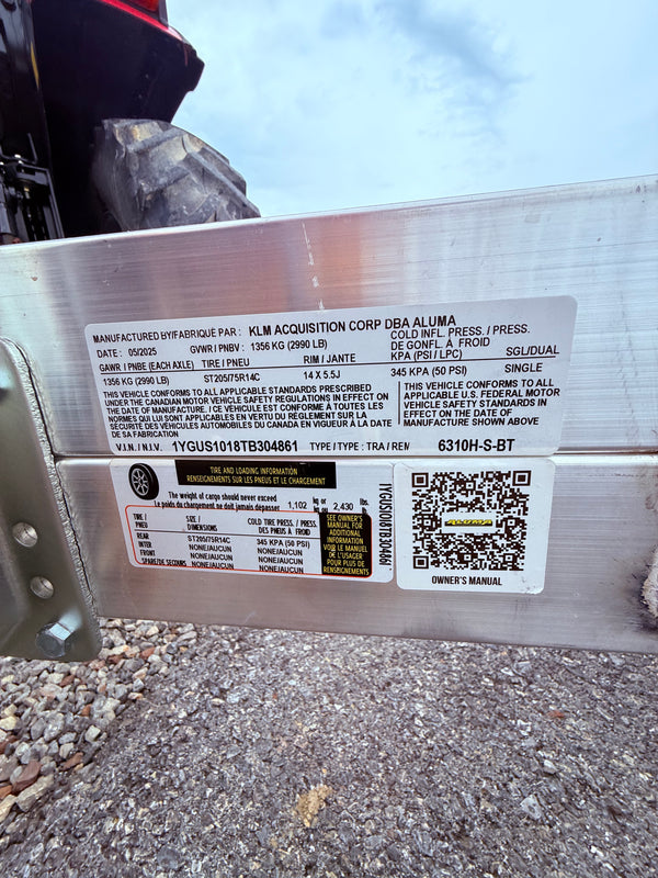 2026 Aluma 63"x10 Heavy single axle w/ Bi FOLD (6310H-S-BT)