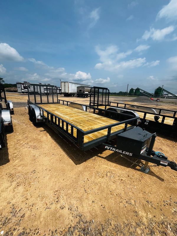 2027 PJ 7x20 UL UTILITY TRAILER 9990# GVWR W/ SIDE RAMPS
