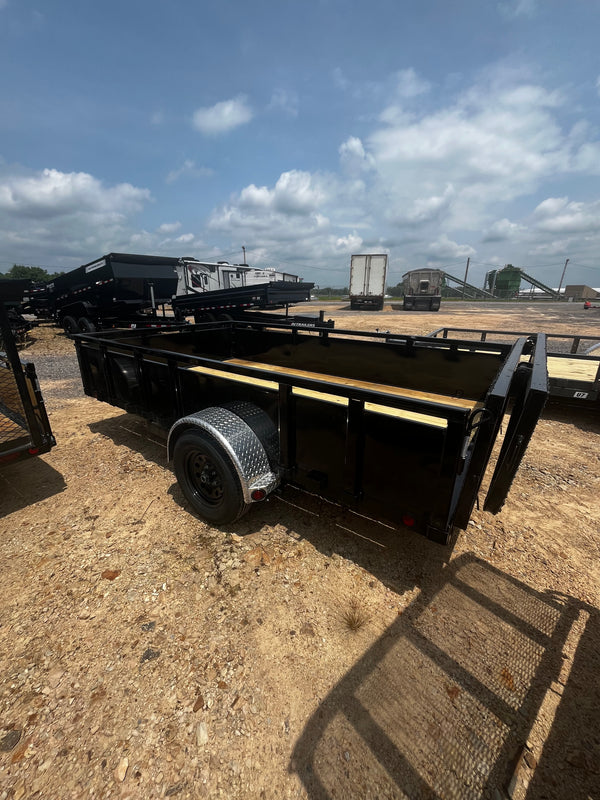 2027 PJ 7x12 U8 UTILITY TRAILER W/ SOLID SIDES & BIFOLD GATE