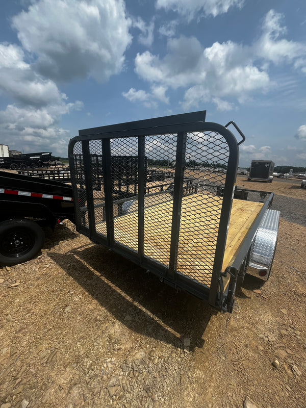 2027 PJ 7x14 UL UTILITY TRAILER W/ SIDE RAMPS & SQUARE TUBE RAILS