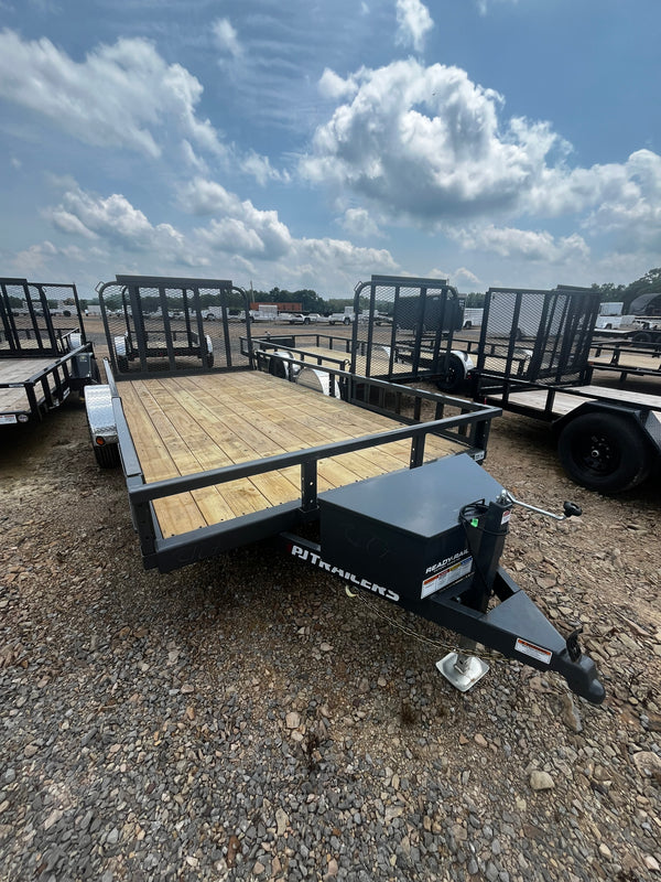 2027 PJ 7x14 U8 UTILITY TRAILER W/ SIDE RAMPS & SQUARE TUBE RAILS