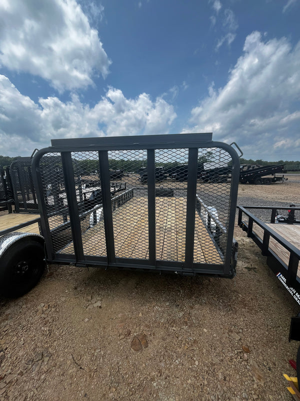 2027 PJ 7x14 U8 UTILITY TRAILER W/ SIDE RAMPS & SQUARE TUBE RAILS