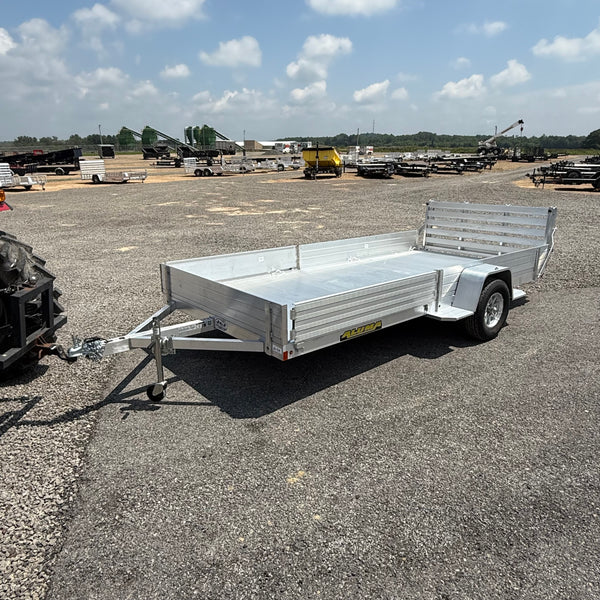 2026 Aluma 81"x14' w/ BI FOLD GATE and SIDE RAMPS (8114S-R-BT-SR)
