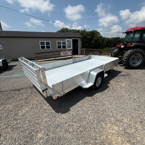 2026 Aluma 81"x14' w/ BI FOLD GATE and SIDE RAMPS (8114S-R-BT-SR)