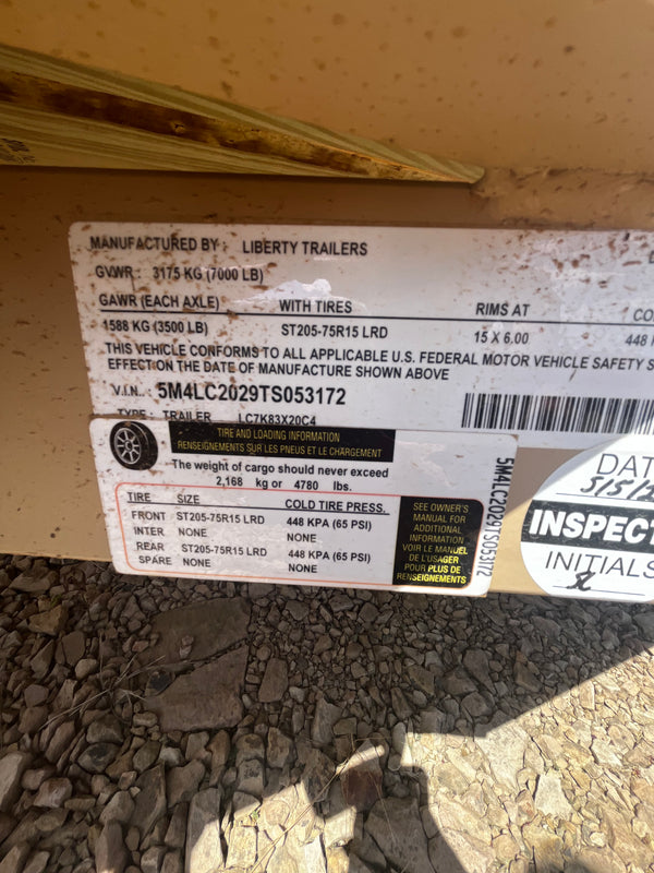 2026 LIBERTY 7X20 CAR HAULER 7K