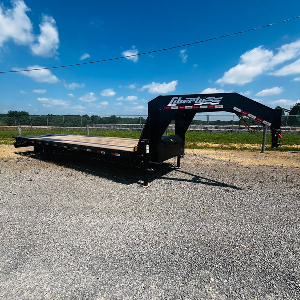 2026 Liberty 8.5x25 Deckover Flatbed GOOSENECK 15.9k GVWR w/ BIG ASS RAMPS
