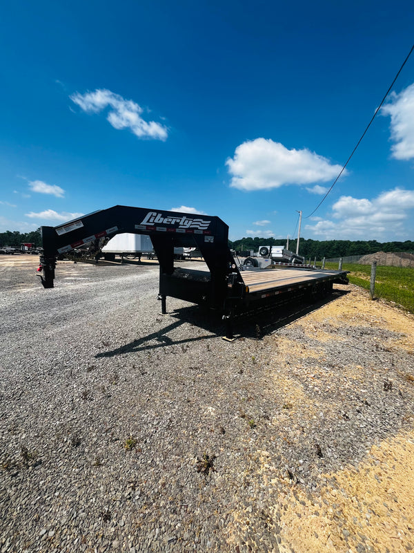 2026 Liberty 8.5x25 Deckover Flatbed GOOSENECK 15.9k GVWR w/ BIG ASS RAMPS