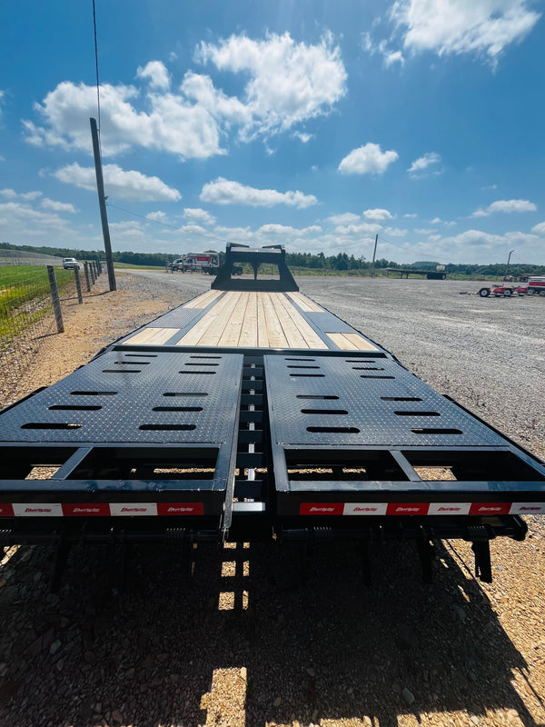 2026 Liberty 8.5x25 Deckover Flatbed GOOSENECK 15.9k GVWR w/ BIG ASS RAMPS
