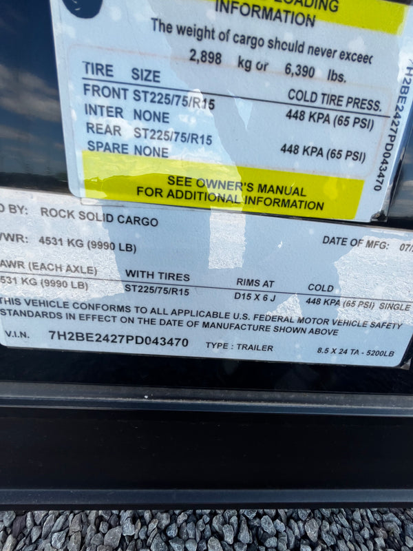 PREOWNED 2023 ROCK SOLID 8X20 CARGO