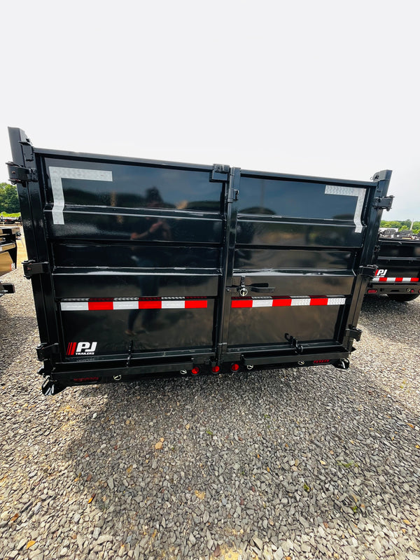 2027 PJ 7X14 DT DUMP 15400# GVWR W/ VOYAGER PACKAGE/4' SIDES/14 PLY TIRES