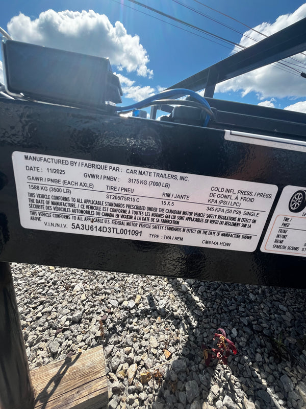 2026 CARMATE 6X14 ANGLE IRON 7K GVWR (80")
