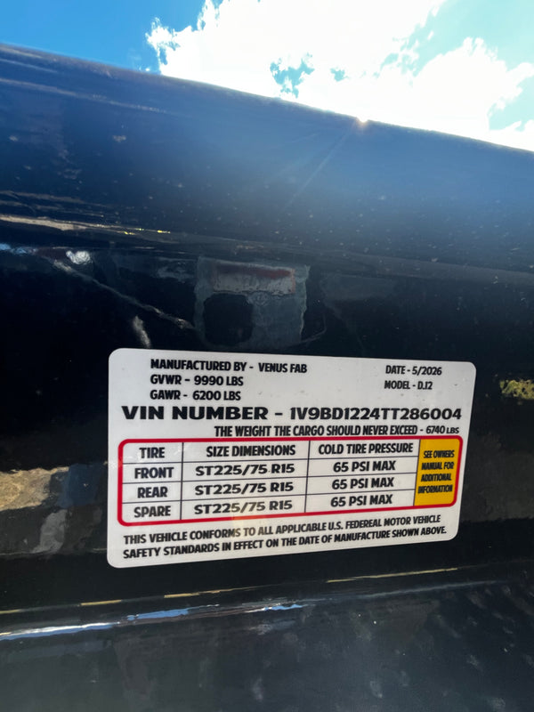 2026 VENUS FAB 6X12 DECKOVER DUMP 9990# GVWR