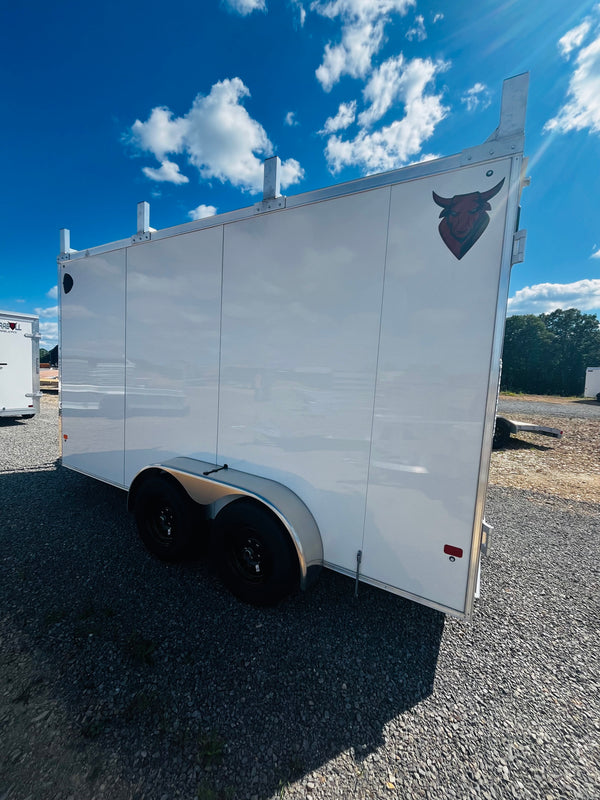 2026 DURABULL ALUMINUM 7X14 ELITE CONTRACTOR W/ 6" ADDITIONAL HEIGHT/BARN DOOR W/RAMPS