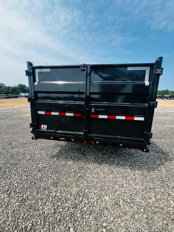 2027 PJ 7X16 DT DUMP 15400# GVWR W/ 4' SIDES/VOYAGER PACKAGE/14 PLY TIRES
