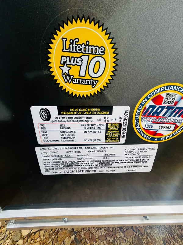 2026 Car Mate 6x12 Liberty Sport W/RAMP/ 6"^