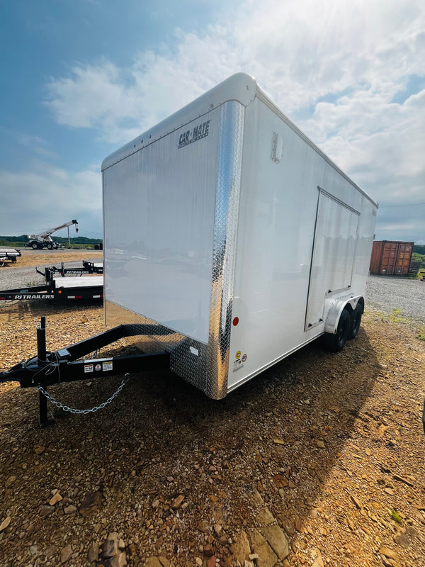 2026 CARMATE 7.5X16 HD CUSTOM CARGO W/ 12" ADDITIONAL HEIGHT/RAMP/BEAVERTAIL/STEP OUT AWNING