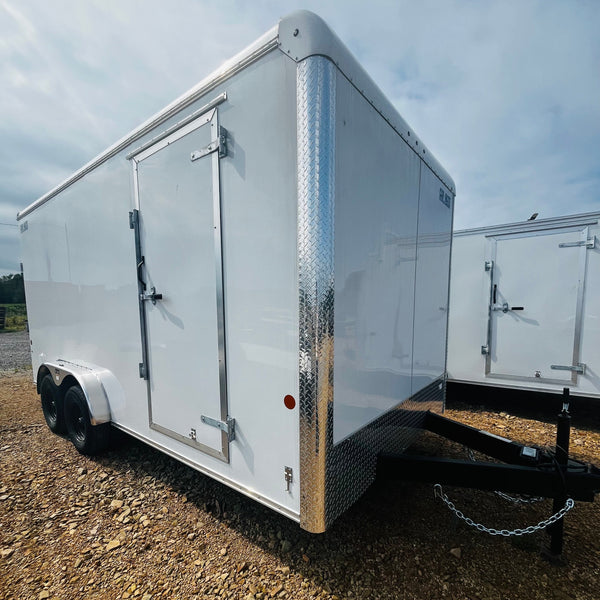 2026 CARMATE 7.5X16 HD CUSTOM CARGO W/ 12" ADDITIONAL HEIGHT/RAMP/BEAVERTAIL/STEP OUT AWNING