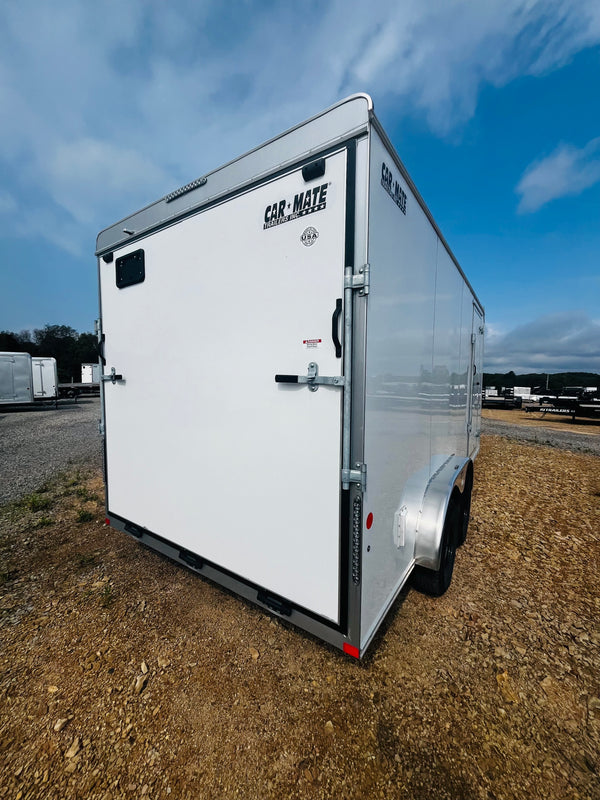 2026 CARMATE 7.5X16 HD CUSTOM CARGO W/ 12" ADDITIONAL HEIGHT/RAMP/BEAVERTAIL/STEP OUT AWNING