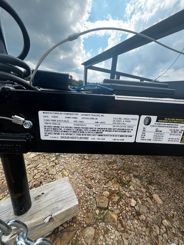 2026 CARMATE 6X14 ANGLE IRON 7K GVWR (80")